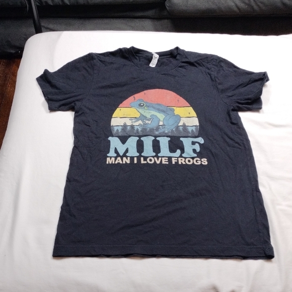 Bella Canvas Other - Man I Love Frogs Womens Black Graphic T-Shirt Size Medium